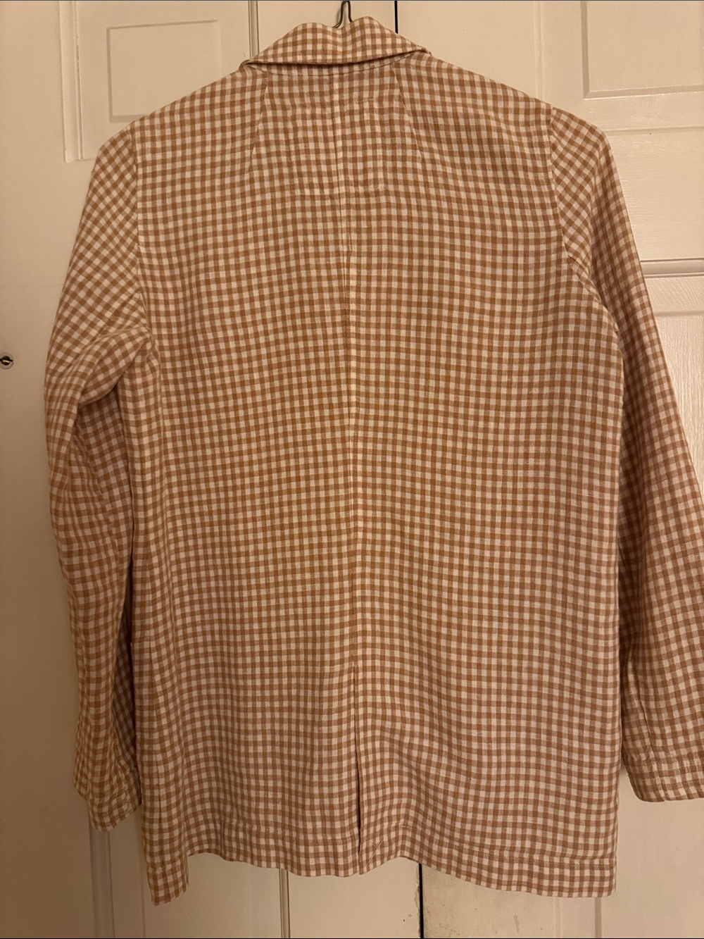Madewell Tan & White Gingham Blazer - Picture 9 of 9